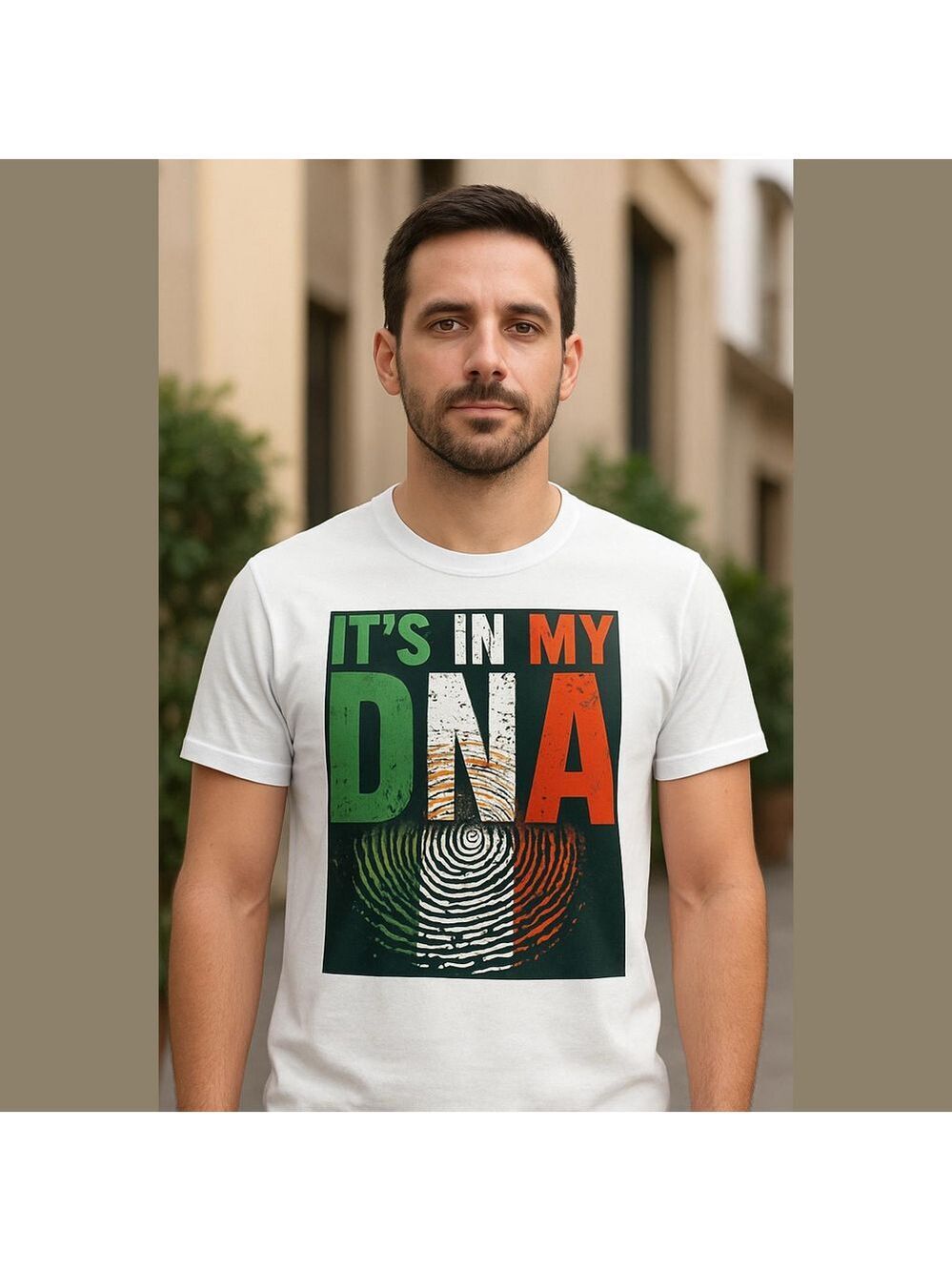 White T-Shirt with 'It's In My DNA' Graphic